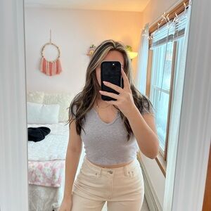 Bozzolo Gray Crop Top